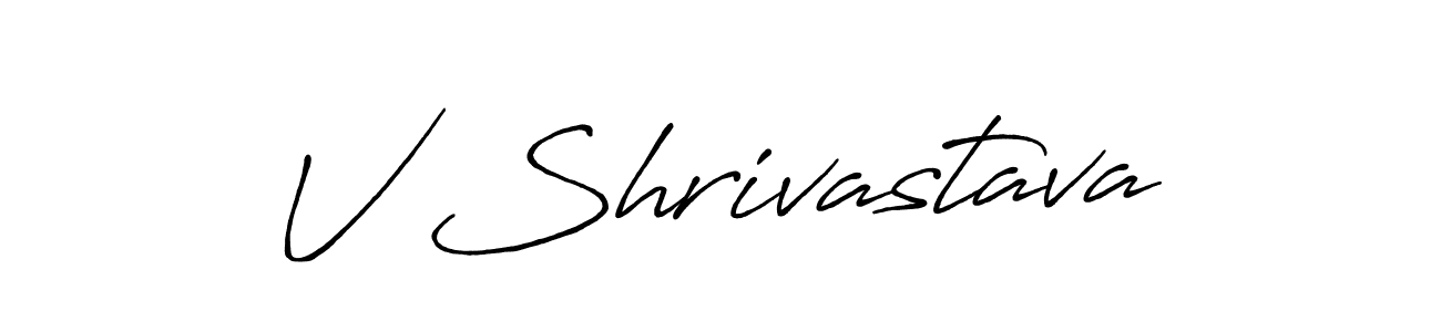 Also You can easily find your signature by using the search form. We will create V Shrivastava name handwritten signature images for you free of cost using Antro_Vectra_Bolder sign style. V Shrivastava signature style 7 images and pictures png