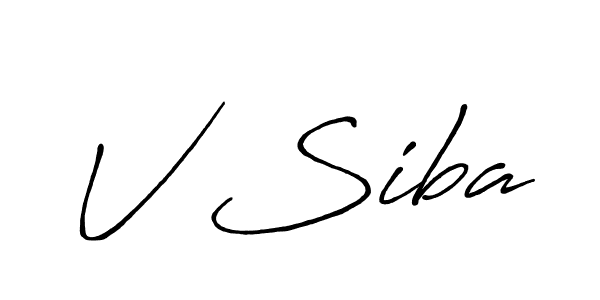 The best way (Antro_Vectra_Bolder) to make a short signature is to pick only two or three words in your name. The name V Siba include a total of six letters. For converting this name. V Siba signature style 7 images and pictures png