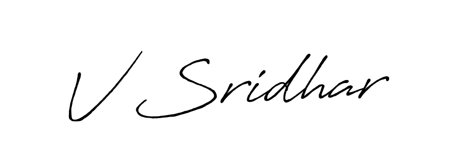 You should practise on your own different ways (Antro_Vectra_Bolder) to write your name (V Sridhar) in signature. don't let someone else do it for you. V Sridhar signature style 7 images and pictures png