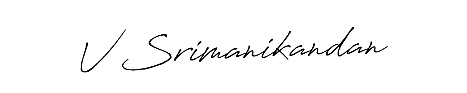 How to make V Srimanikandan signature? Antro_Vectra_Bolder is a professional autograph style. Create handwritten signature for V Srimanikandan name. V Srimanikandan signature style 7 images and pictures png