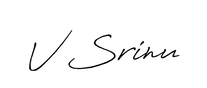 You should practise on your own different ways (Antro_Vectra_Bolder) to write your name (V Srinu) in signature. don't let someone else do it for you. V Srinu signature style 7 images and pictures png