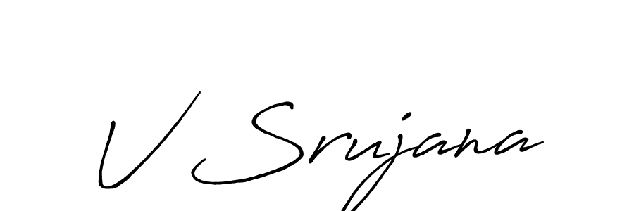 Also we have V Srujana name is the best signature style. Create professional handwritten signature collection using Antro_Vectra_Bolder autograph style. V Srujana signature style 7 images and pictures png