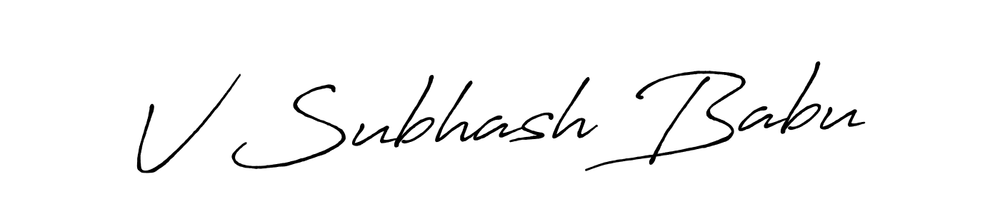 Also we have V Subhash Babu name is the best signature style. Create professional handwritten signature collection using Antro_Vectra_Bolder autograph style. V Subhash Babu signature style 7 images and pictures png