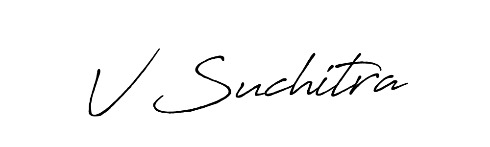 Antro_Vectra_Bolder is a professional signature style that is perfect for those who want to add a touch of class to their signature. It is also a great choice for those who want to make their signature more unique. Get V Suchitra name to fancy signature for free. V Suchitra signature style 7 images and pictures png