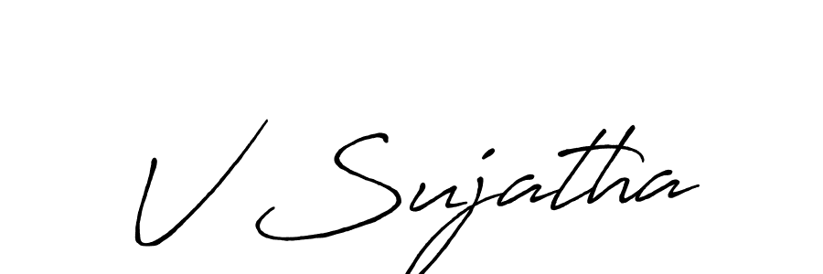 Once you've used our free online signature maker to create your best signature Antro_Vectra_Bolder style, it's time to enjoy all of the benefits that V Sujatha name signing documents. V Sujatha signature style 7 images and pictures png