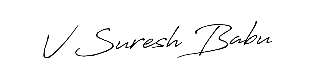 Make a beautiful signature design for name V Suresh Babu. Use this online signature maker to create a handwritten signature for free. V Suresh Babu signature style 7 images and pictures png