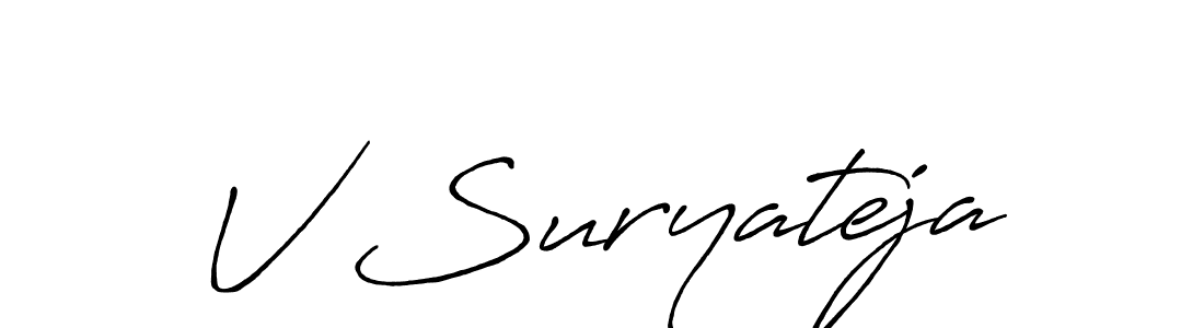 Antro_Vectra_Bolder is a professional signature style that is perfect for those who want to add a touch of class to their signature. It is also a great choice for those who want to make their signature more unique. Get V Suryateja name to fancy signature for free. V Suryateja signature style 7 images and pictures png