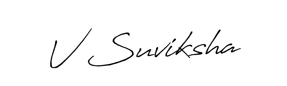 if you are searching for the best signature style for your name V Suviksha. so please give up your signature search. here we have designed multiple signature styles  using Antro_Vectra_Bolder. V Suviksha signature style 7 images and pictures png