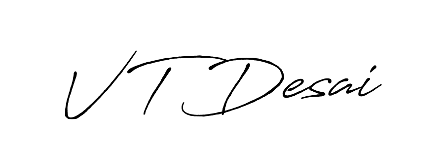 Make a beautiful signature design for name V T Desai. Use this online signature maker to create a handwritten signature for free. V T Desai signature style 7 images and pictures png