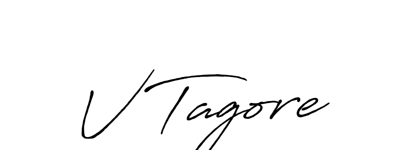 How to make V Tagore signature? Antro_Vectra_Bolder is a professional autograph style. Create handwritten signature for V Tagore name. V Tagore signature style 7 images and pictures png
