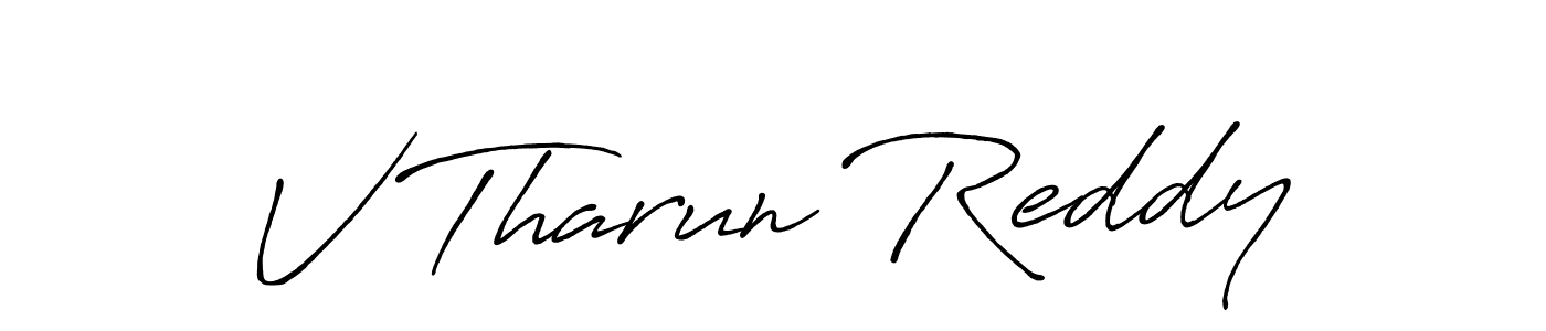 Make a short V Tharun Reddy signature style. Manage your documents anywhere anytime using Antro_Vectra_Bolder. Create and add eSignatures, submit forms, share and send files easily. V Tharun Reddy signature style 7 images and pictures png