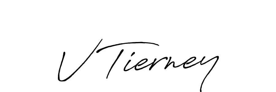 V Tierney stylish signature style. Best Handwritten Sign (Antro_Vectra_Bolder) for my name. Handwritten Signature Collection Ideas for my name V Tierney. V Tierney signature style 7 images and pictures png