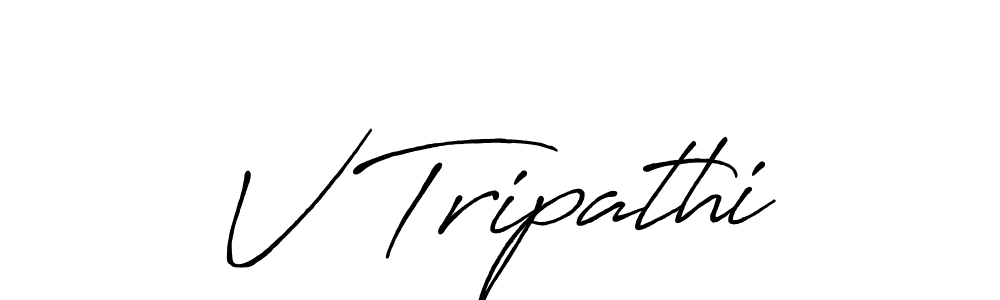 Also we have V Tripathi name is the best signature style. Create professional handwritten signature collection using Antro_Vectra_Bolder autograph style. V Tripathi signature style 7 images and pictures png