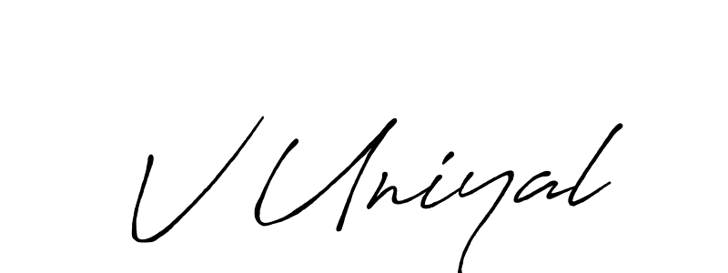 You can use this online signature creator to create a handwritten signature for the name V Uniyal. This is the best online autograph maker. V Uniyal signature style 7 images and pictures png