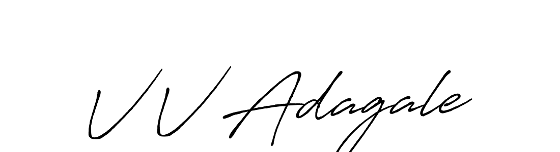 Design your own signature with our free online signature maker. With this signature software, you can create a handwritten (Antro_Vectra_Bolder) signature for name V V Adagale. V V Adagale signature style 7 images and pictures png