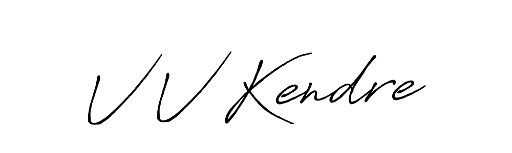Also You can easily find your signature by using the search form. We will create V V Kendre name handwritten signature images for you free of cost using Antro_Vectra_Bolder sign style. V V Kendre signature style 7 images and pictures png