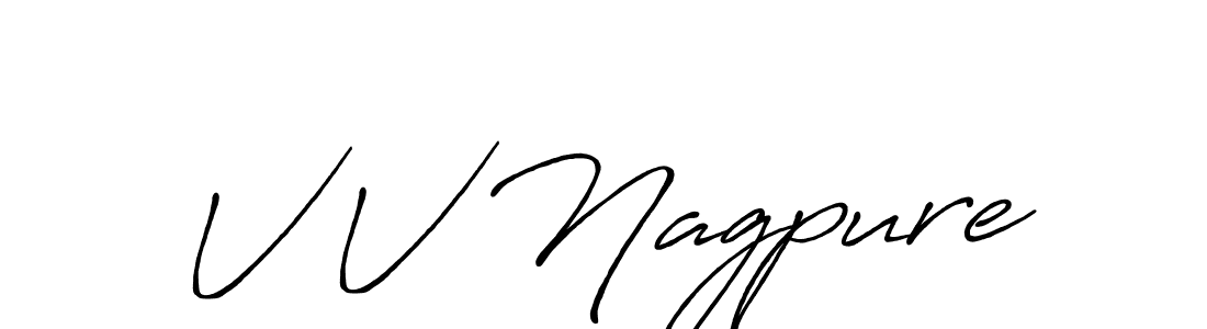 Similarly Antro_Vectra_Bolder is the best handwritten signature design. Signature creator online .You can use it as an online autograph creator for name V V Nagpure. V V Nagpure signature style 7 images and pictures png