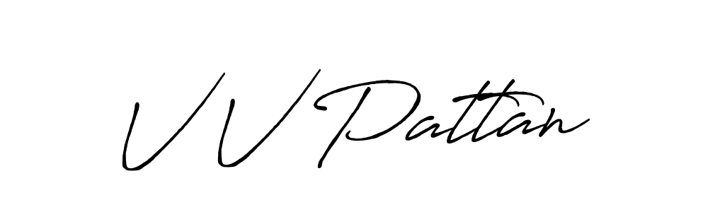 V V Pattan stylish signature style. Best Handwritten Sign (Antro_Vectra_Bolder) for my name. Handwritten Signature Collection Ideas for my name V V Pattan. V V Pattan signature style 7 images and pictures png
