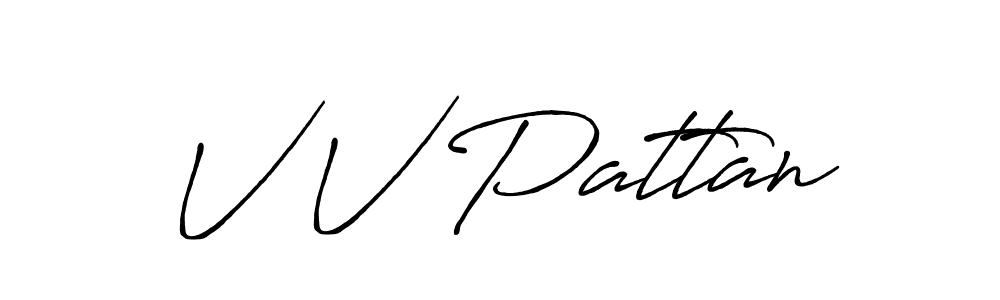 V V Pattan stylish signature style. Best Handwritten Sign (Antro_Vectra_Bolder) for my name. Handwritten Signature Collection Ideas for my name V V Pattan. V V Pattan signature style 7 images and pictures png