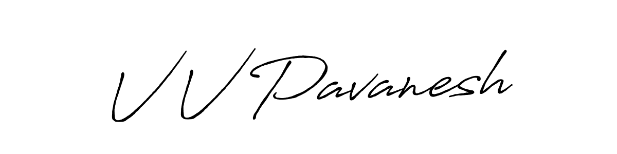 How to make V V Pavanesh signature? Antro_Vectra_Bolder is a professional autograph style. Create handwritten signature for V V Pavanesh name. V V Pavanesh signature style 7 images and pictures png