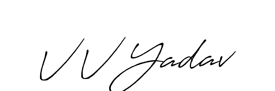 Make a beautiful signature design for name V V Yadav. Use this online signature maker to create a handwritten signature for free. V V Yadav signature style 7 images and pictures png