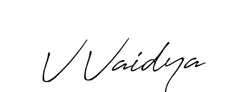 You should practise on your own different ways (Antro_Vectra_Bolder) to write your name (V Vaidya) in signature. don't let someone else do it for you. V Vaidya signature style 7 images and pictures png