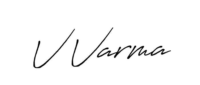 V Varma stylish signature style. Best Handwritten Sign (Antro_Vectra_Bolder) for my name. Handwritten Signature Collection Ideas for my name V Varma. V Varma signature style 7 images and pictures png