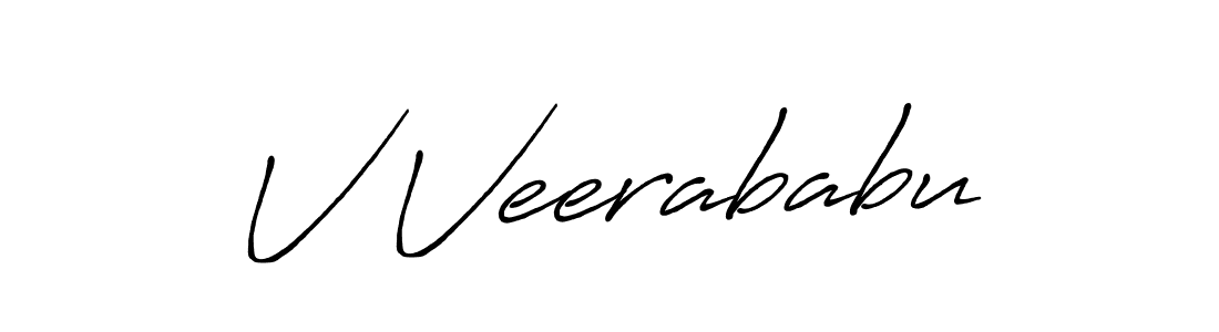 Make a beautiful signature design for name V Veerababu. With this signature (Antro_Vectra_Bolder) style, you can create a handwritten signature for free. V Veerababu signature style 7 images and pictures png