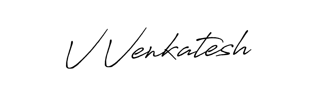 How to make V Venkatesh signature? Antro_Vectra_Bolder is a professional autograph style. Create handwritten signature for V Venkatesh name. V Venkatesh signature style 7 images and pictures png