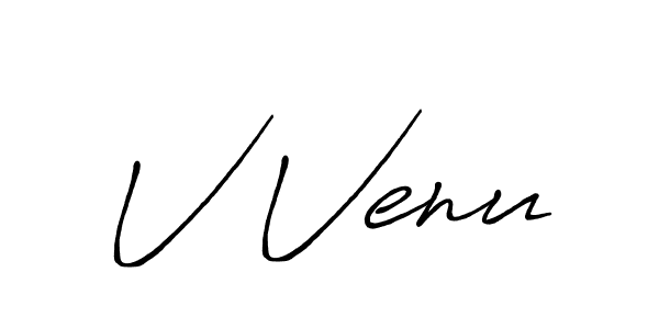 Design your own signature with our free online signature maker. With this signature software, you can create a handwritten (Antro_Vectra_Bolder) signature for name V Venu. V Venu signature style 7 images and pictures png