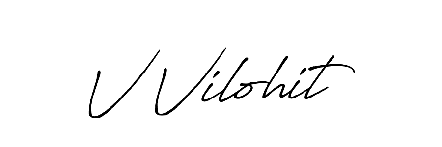 It looks lik you need a new signature style for name V Vilohit. Design unique handwritten (Antro_Vectra_Bolder) signature with our free signature maker in just a few clicks. V Vilohit signature style 7 images and pictures png