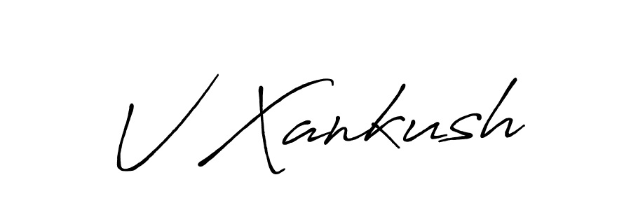You should practise on your own different ways (Antro_Vectra_Bolder) to write your name (V Xankush) in signature. don't let someone else do it for you. V Xankush signature style 7 images and pictures png