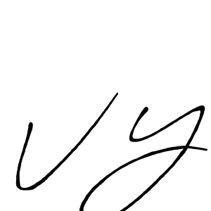Make a beautiful signature design for name V Y. With this signature (Antro_Vectra_Bolder) style, you can create a handwritten signature for free. V Y signature style 7 images and pictures png