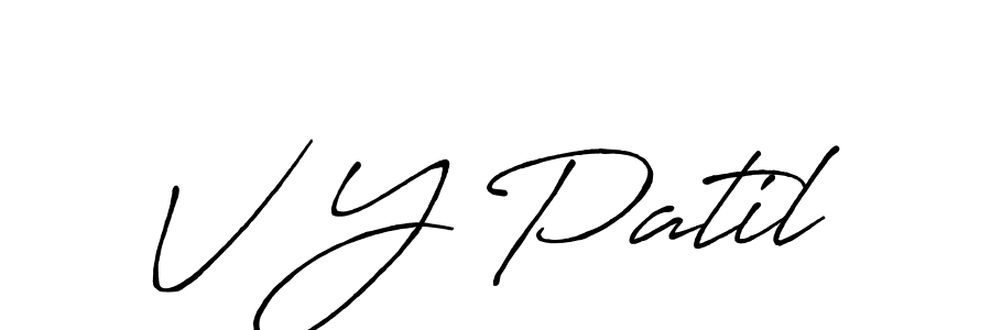 How to Draw V Y Patil signature style? Antro_Vectra_Bolder is a latest design signature styles for name V Y Patil. V Y Patil signature style 7 images and pictures png