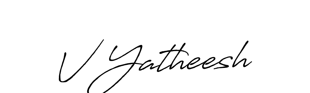 Similarly Antro_Vectra_Bolder is the best handwritten signature design. Signature creator online .You can use it as an online autograph creator for name V Yatheesh. V Yatheesh signature style 7 images and pictures png