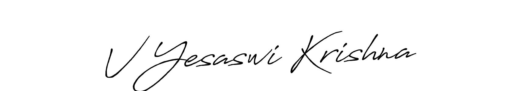 Also we have V Yesaswi Krishna name is the best signature style. Create professional handwritten signature collection using Antro_Vectra_Bolder autograph style. V Yesaswi Krishna signature style 7 images and pictures png