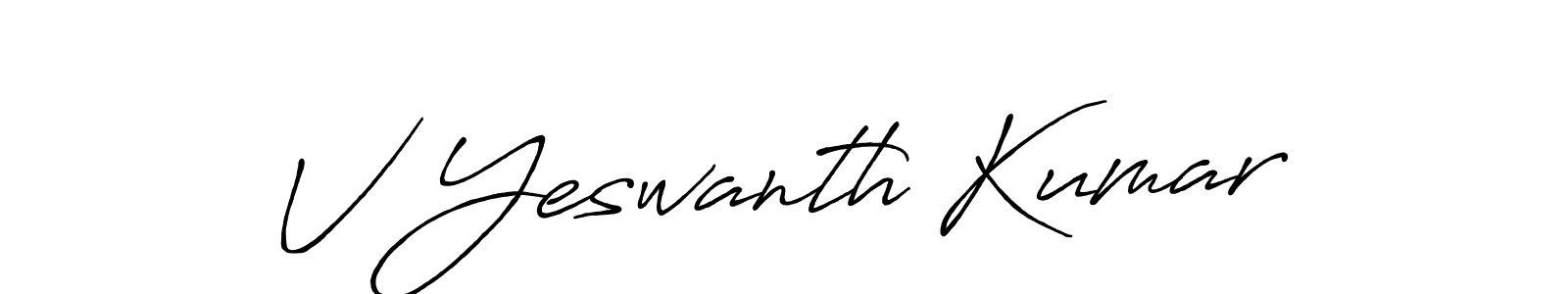Design your own signature with our free online signature maker. With this signature software, you can create a handwritten (Antro_Vectra_Bolder) signature for name V Yeswanth Kumar. V Yeswanth Kumar signature style 7 images and pictures png