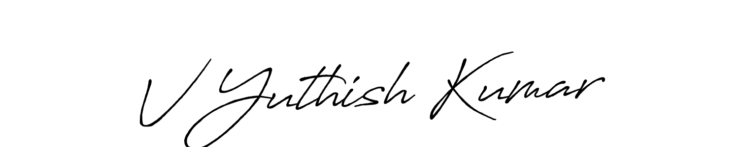 V Yuthish Kumar stylish signature style. Best Handwritten Sign (Antro_Vectra_Bolder) for my name. Handwritten Signature Collection Ideas for my name V Yuthish Kumar. V Yuthish Kumar signature style 7 images and pictures png