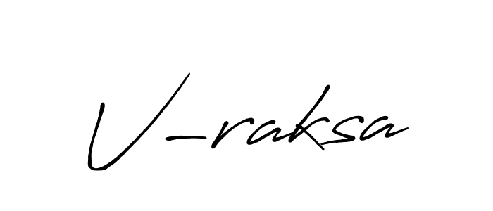 Similarly Antro_Vectra_Bolder is the best handwritten signature design. Signature creator online .You can use it as an online autograph creator for name V-raksa. V-raksa signature style 7 images and pictures png