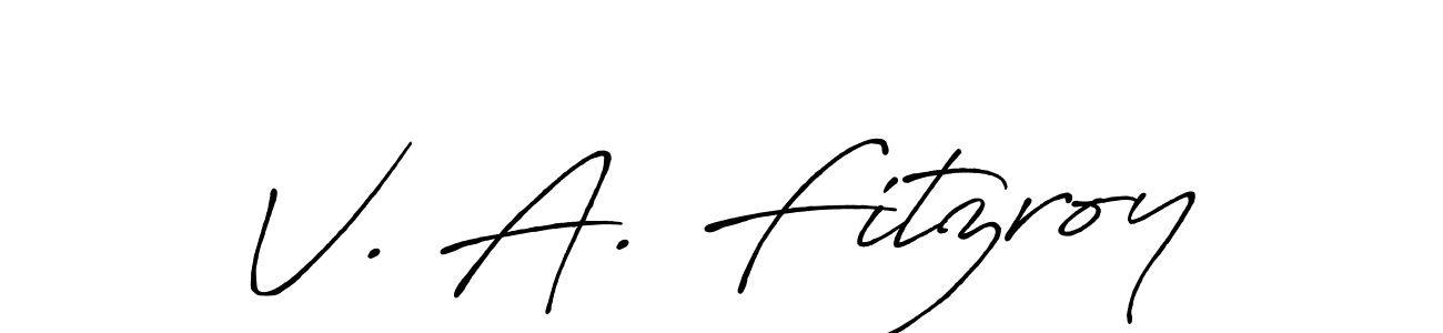 if you are searching for the best signature style for your name V. A. Fitzroy. so please give up your signature search. here we have designed multiple signature styles  using Antro_Vectra_Bolder. V. A. Fitzroy signature style 7 images and pictures png