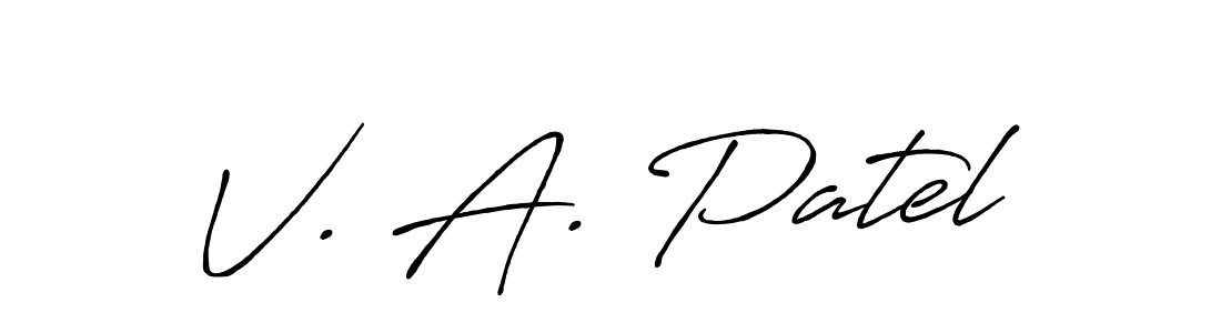 Make a beautiful signature design for name V. A. Patel. Use this online signature maker to create a handwritten signature for free. V. A. Patel signature style 7 images and pictures png