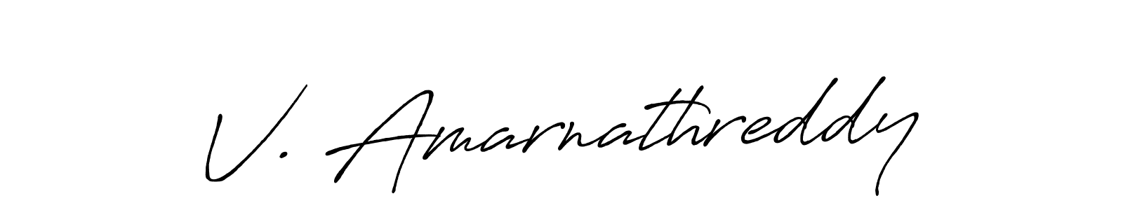 Use a signature maker to create a handwritten signature online. With this signature software, you can design (Antro_Vectra_Bolder) your own signature for name V. Amarnathreddy. V. Amarnathreddy signature style 7 images and pictures png
