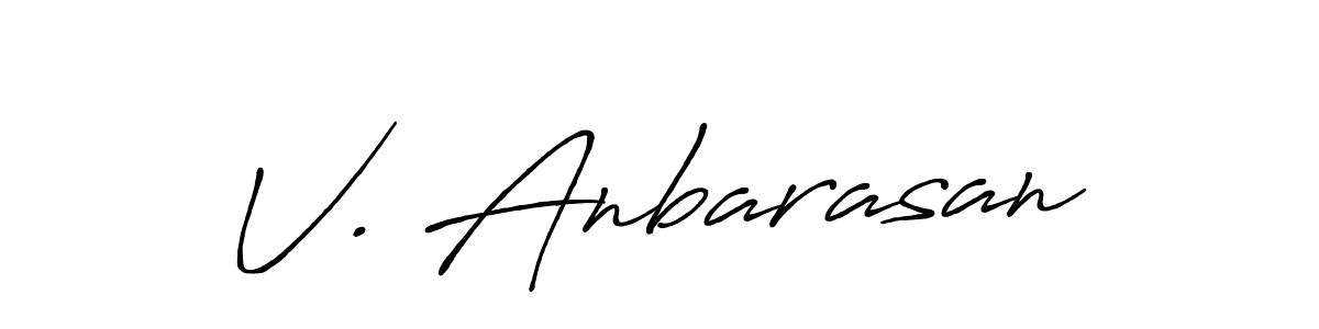 How to make V. Anbarasan signature? Antro_Vectra_Bolder is a professional autograph style. Create handwritten signature for V. Anbarasan name. V. Anbarasan signature style 7 images and pictures png