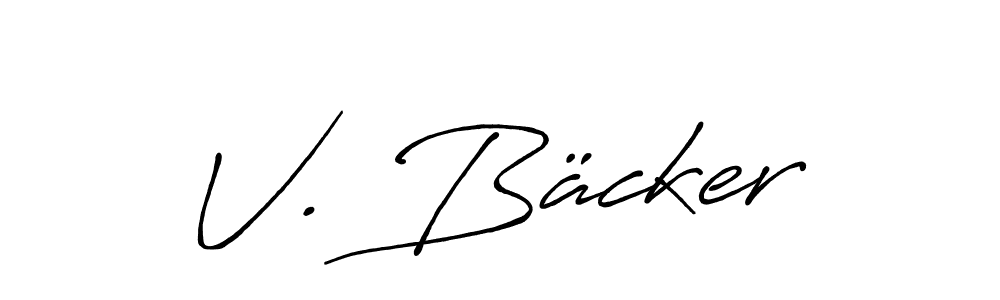 Make a beautiful signature design for name V. Bäcker. Use this online signature maker to create a handwritten signature for free. V. Bäcker signature style 7 images and pictures png