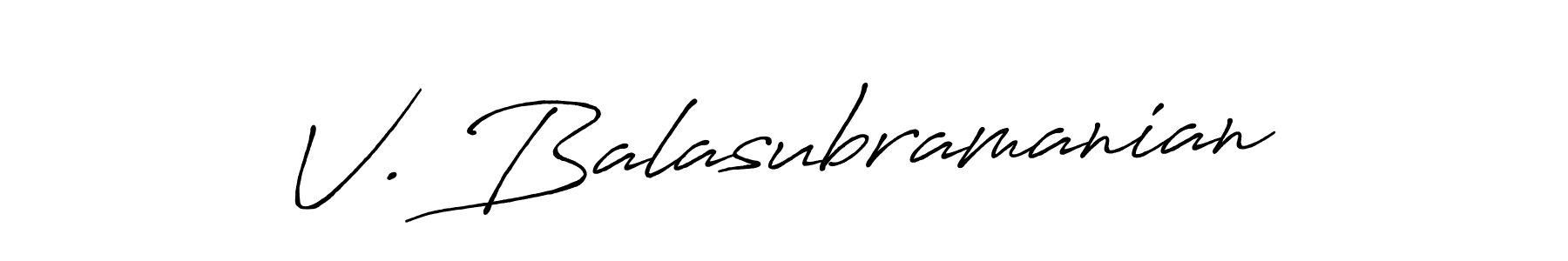 How to make V. Balasubramanian name signature. Use Antro_Vectra_Bolder style for creating short signs online. This is the latest handwritten sign. V. Balasubramanian signature style 7 images and pictures png