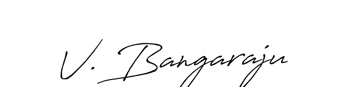 Create a beautiful signature design for name V. Bangaraju. With this signature (Antro_Vectra_Bolder) fonts, you can make a handwritten signature for free. V. Bangaraju signature style 7 images and pictures png