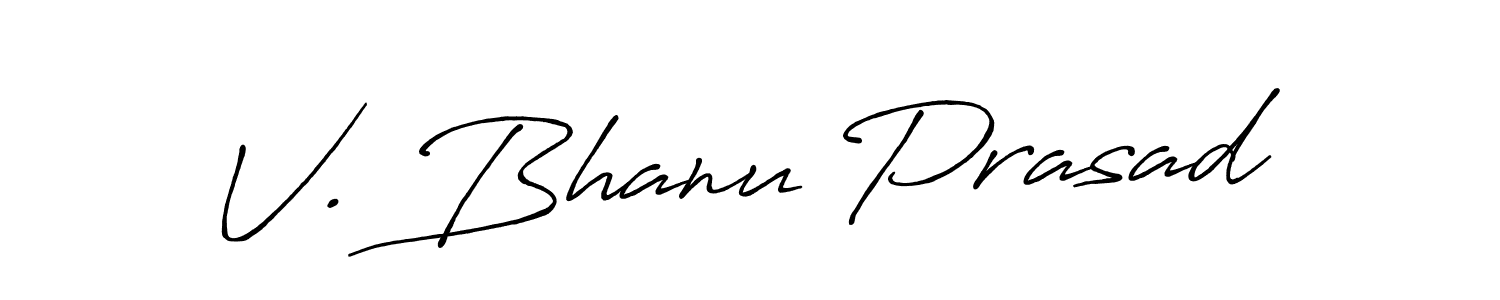 How to make V. Bhanu Prasad signature? Antro_Vectra_Bolder is a professional autograph style. Create handwritten signature for V. Bhanu Prasad name. V. Bhanu Prasad signature style 7 images and pictures png