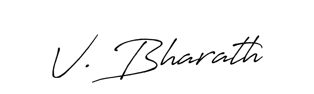 Make a beautiful signature design for name V. Bharath. With this signature (Antro_Vectra_Bolder) style, you can create a handwritten signature for free. V. Bharath signature style 7 images and pictures png