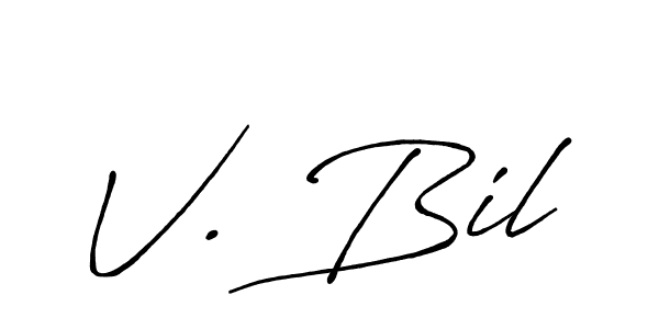 Antro_Vectra_Bolder is a professional signature style that is perfect for those who want to add a touch of class to their signature. It is also a great choice for those who want to make their signature more unique. Get V. Bil name to fancy signature for free. V. Bil signature style 7 images and pictures png