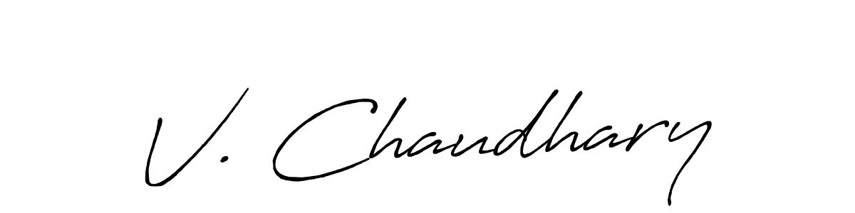 Antro_Vectra_Bolder is a professional signature style that is perfect for those who want to add a touch of class to their signature. It is also a great choice for those who want to make their signature more unique. Get V. Chaudhary name to fancy signature for free. V. Chaudhary signature style 7 images and pictures png